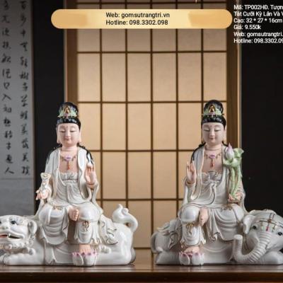 TƯỢNG BỒ TÁT CƯỠI KỲ LÂN VÀ VOI TRẮNG